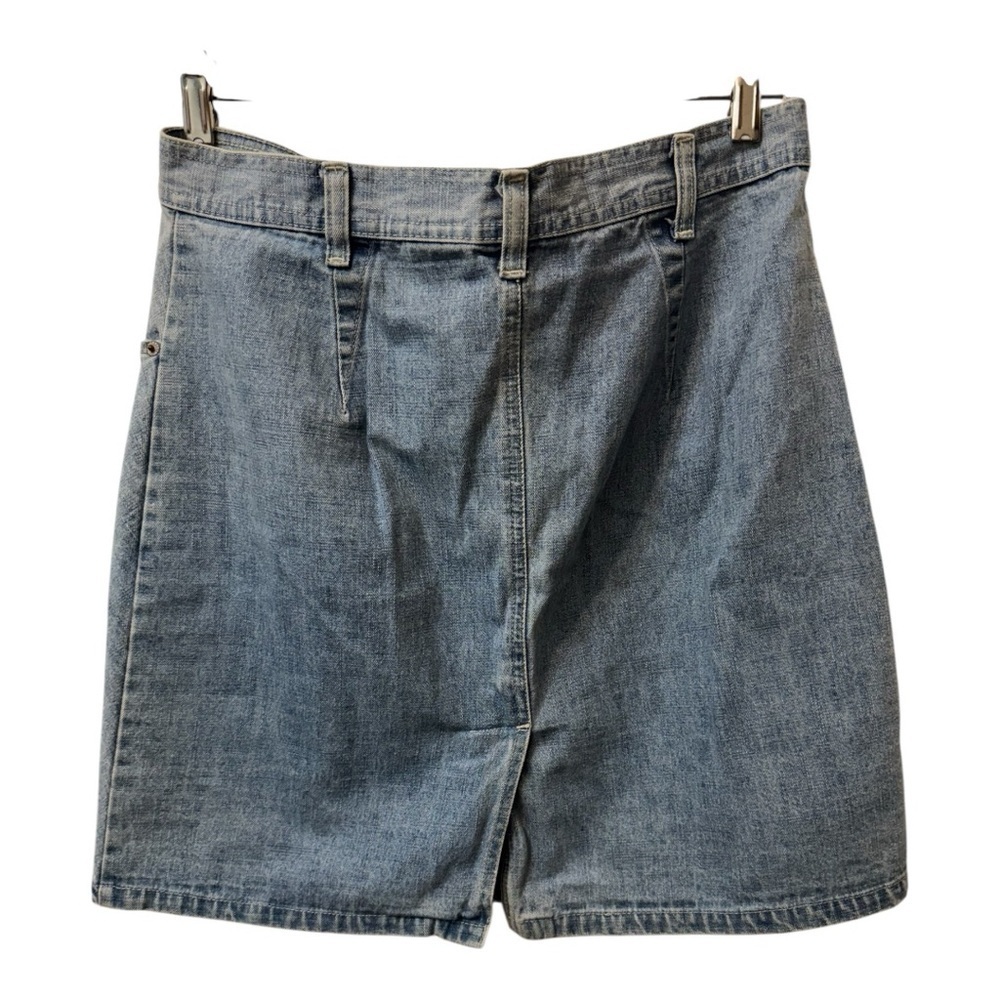 Bill Blass Classic Blue Denim Mini Skirt. Size 10P. - Picture 3 of 4